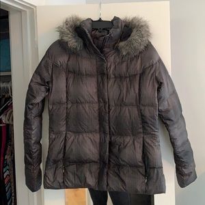 Columbia puffer coat with fur lined hood size L